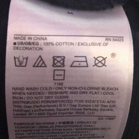 Banana Republic embellished navy sweatshirt sz M - Picture 5 of 5